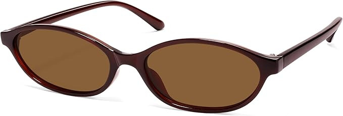 Retro Oval Cat Eye Sunglasses for Women Y2k Trendy Narrow Sunnies Designer Sun Glasses AR82253 | Amazon (US)