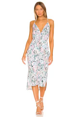 BCBGeneration Drape Pocket Dress in Garden Floral from Revolve.com | Revolve Clothing (Global)