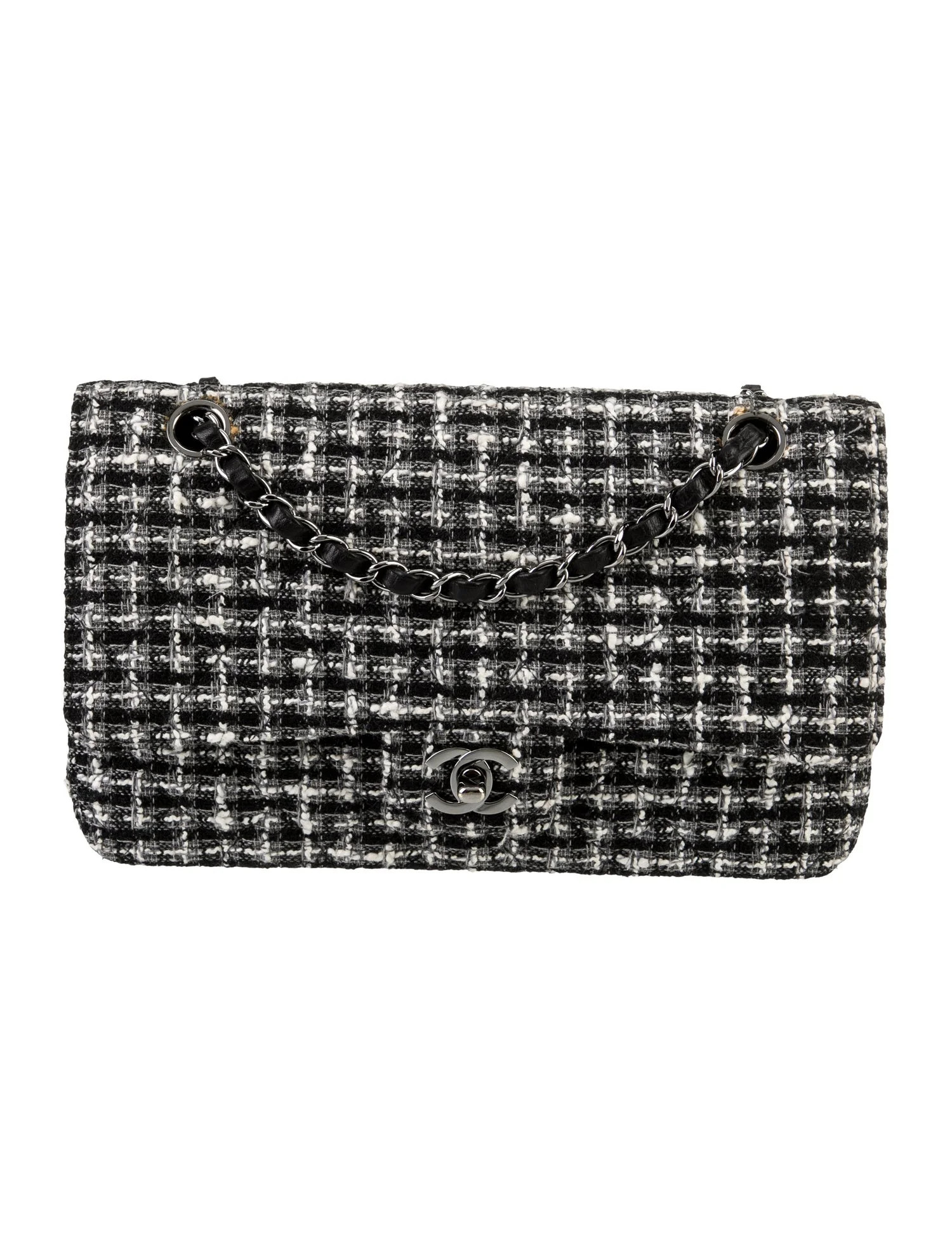 Medium Tweed Classic Double Flap Bag | The RealReal
