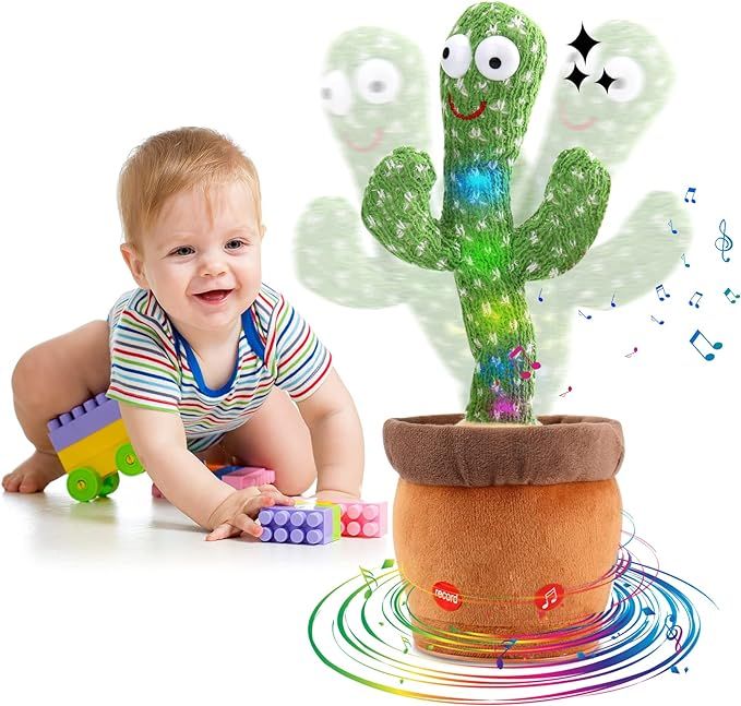 MIAODAM Dancing Cactus Talking Cactus Baby Toys 6 to 12 Months Toys Wriggle Singing Cactus Repeat... | Amazon (US)