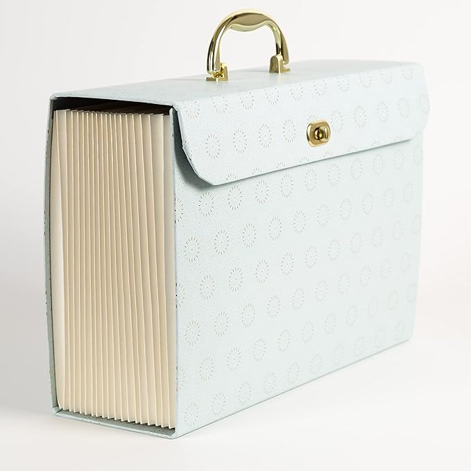 U Brands Expandable 19-Pocket Fashion File Folder, Office Supplies, Pastel Lace, 15.4” x 10.5... | Amazon (US)