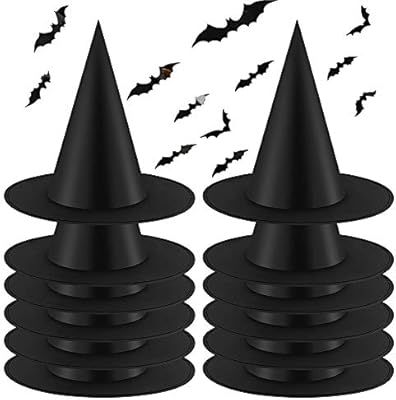 Tmflexe 12pcs Halloween Witch Hats Costume Accessories Party Decorations for Halloween Party Cosp... | Amazon (US)