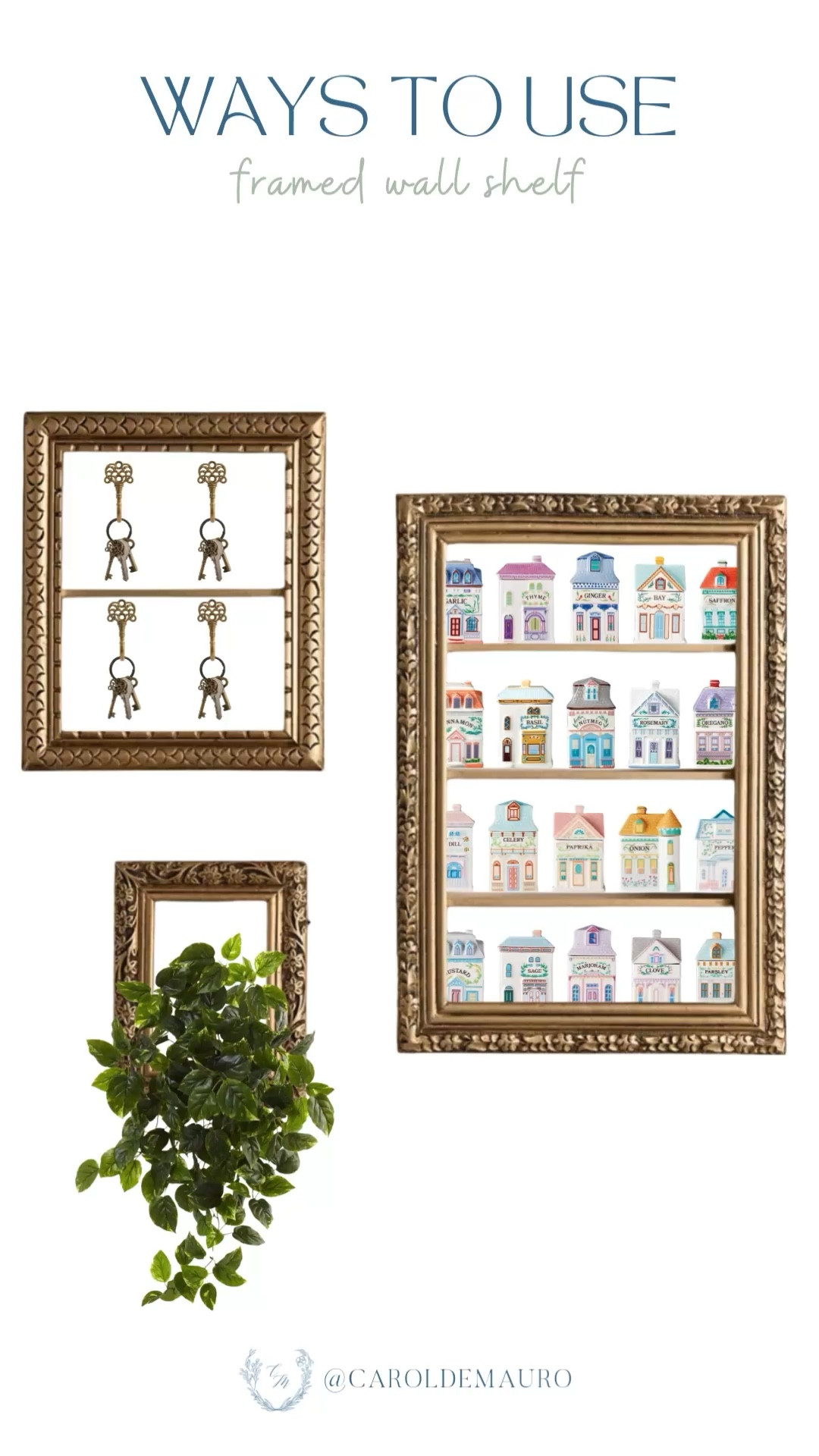 Been obsessed with decorating my house with these vintage-looking framed wall shelves, and you're sure to love them too! You can use them to display your cute spice jars, hang your keys, or even showcase your hanging plants in a unique way.

home decor, display case, decor inspo, vintage vibes, gallery wall, shelf styling, floating shelves, urban outfitters lenox

#LTKSeasonal #LTKHome #LTKU