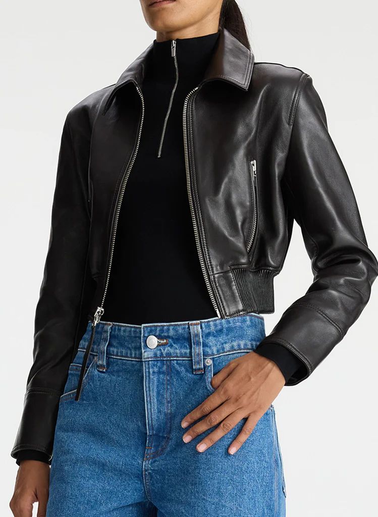 Harlow Cropped Leather Jacket | A.L.C