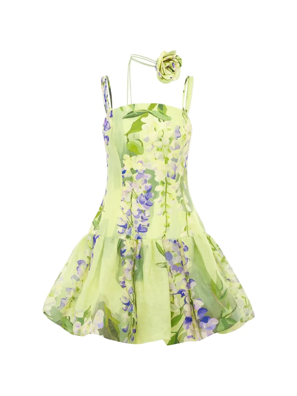 Leo Lin Lorena floral mini dress - Green | Farfetch Global