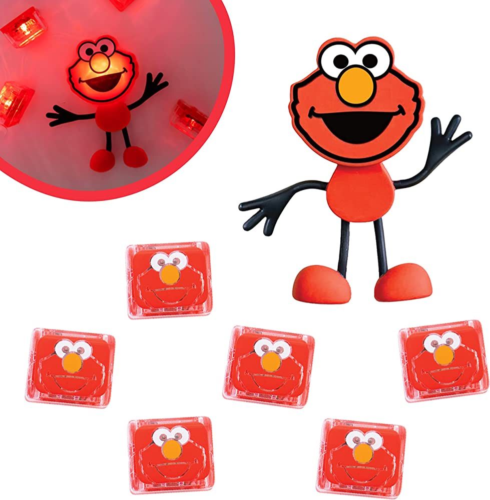 Glo Pals x Sesame Street Elmo Water-Activated Bath Toy with 6 Reusable Light-Up Cubes for Sensory... | Amazon (US)