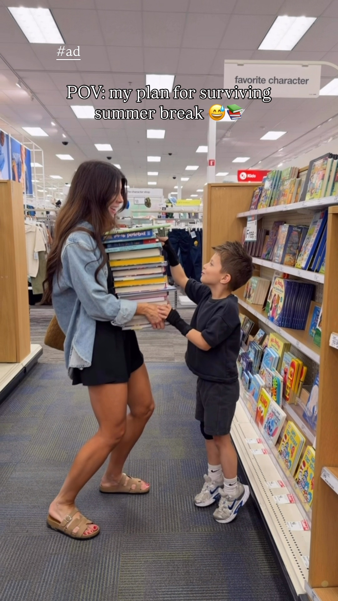 #ad This is my summer survival plan 😅☀️📚
Stocking up on books for the whole family from @target 👏🏼 One of your favorite places to go and get books! I love it cause it has the best options for all ages of my kids…and myself! 
And yes… we always leave with way more than planned 🤍 #TargetBooks #Target #targetpartner

#LTKTravel #LTKKids #LTKmomlife
