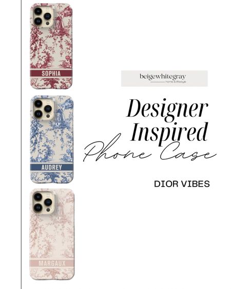 Designer inspired phone case!! How cute are these Christian Dior phone case!! Get it monogrammed or without! 

#LTKstyletip #LTKitbag #LTKfindsunder50