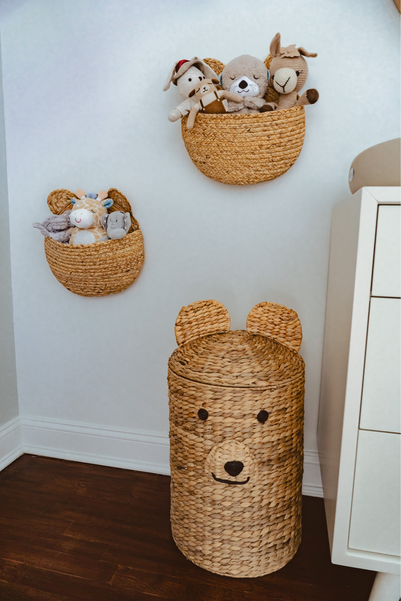 Nursery details. Baby kids bear hamper. Bear wall toy baskets. Baby nursery decor. Baby nursery details. Kids room decor 

#LTKfamily #LTKbaby #LTKkids