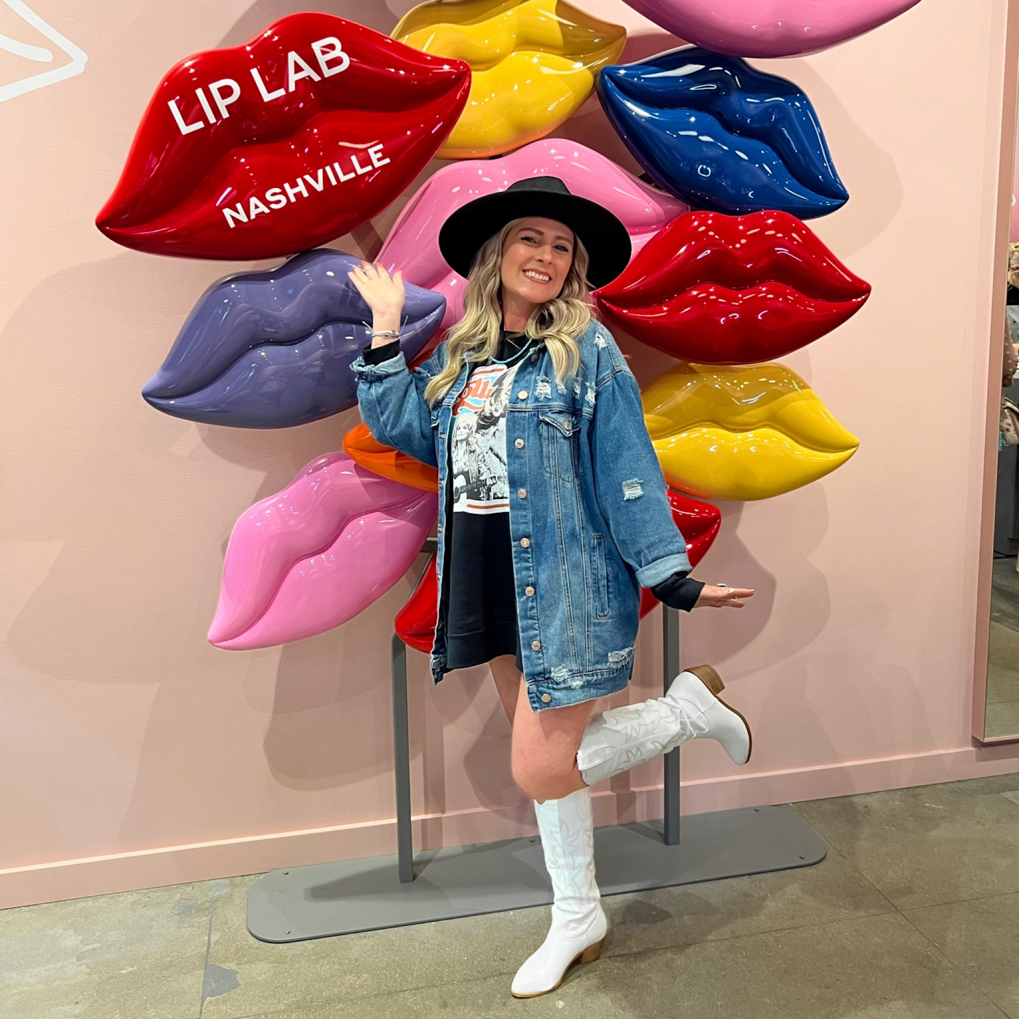 Another country concert outfit inspo! I wore this in Nashville and had such a great time strolling Broadway! I cannot stress enough how much I love this Dolly Parton sweatshirt! I wear it constantly! It’s a little vintage, a little country, a Little Rock and roll and a lot comfy! Throw on a pair of biker shorts underneath and you won’t feel like you have to be scared to raise your hands! 😳 I love the look of a white cowboy boot and these are a fraction of the price of some others I’ve seen. A wide brim hat that isn’t your standard cowboy hat is a perfect choice to feel country but not tooooo country! 🤣 And then a basic oversized jean jacket just brings it all together! 

#LTKfindsunder100 #LTKstyletip #LTKshoecrush