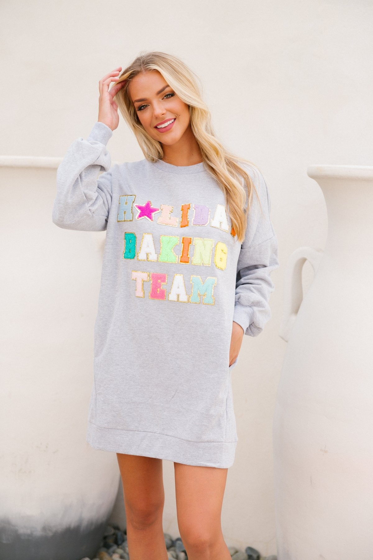 HOLIDAY BAKING TEAM PULLOVER DRESS | Judith March