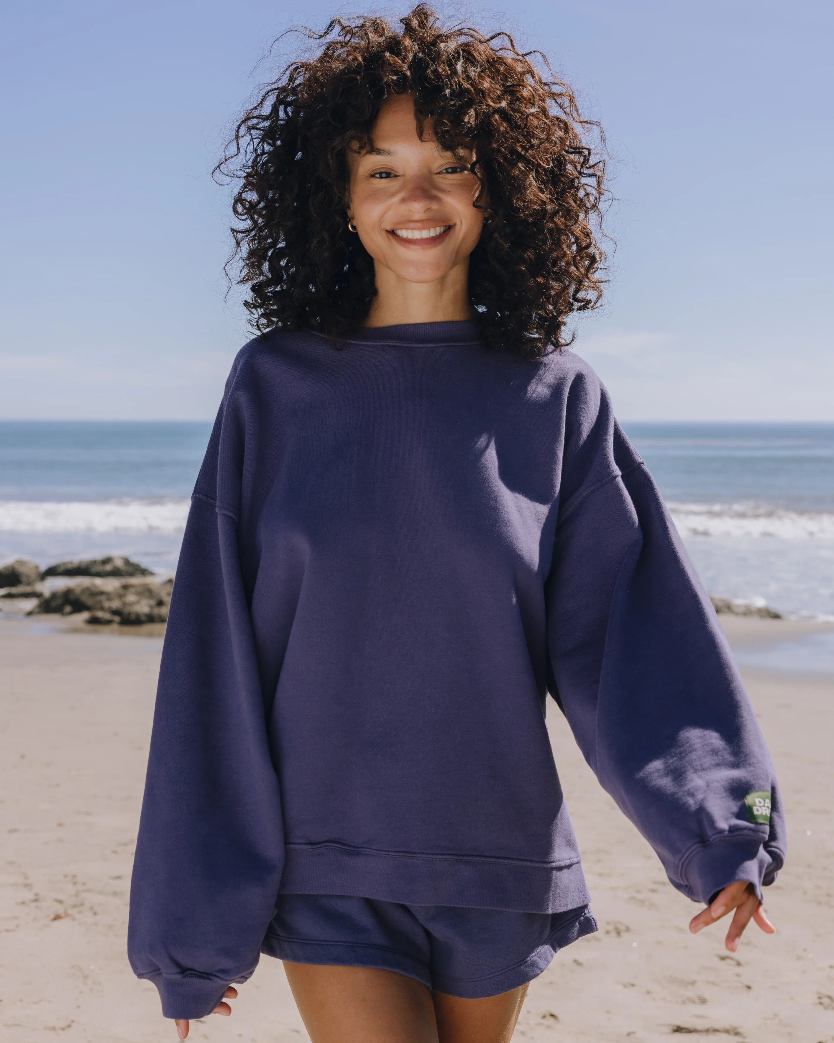 Unisex Oversized Crew - Navy | Daily Drills LLC