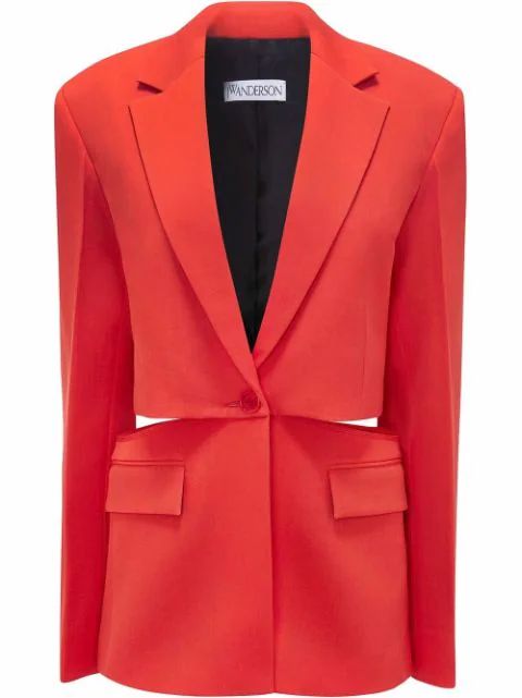 JW Anderson Cutout single-breasted Blazer - Farfetch | Farfetch Global