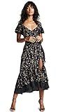LIKELY Women's Melanie Floral Printed wrap Maxi Dress, Black/Multi, 00 | Amazon (US)
