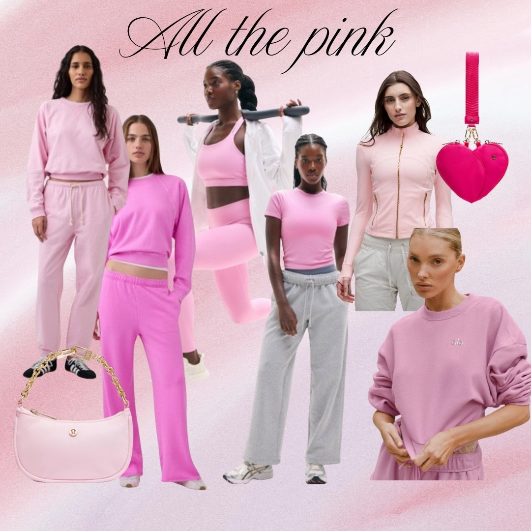 So much pink everywhere, I put it in one post! #alo #gap #athleta #athleisure #sweatsuit #workout #pink #lululemon

#LTKmomlife #LTKValentine #LTKootd
