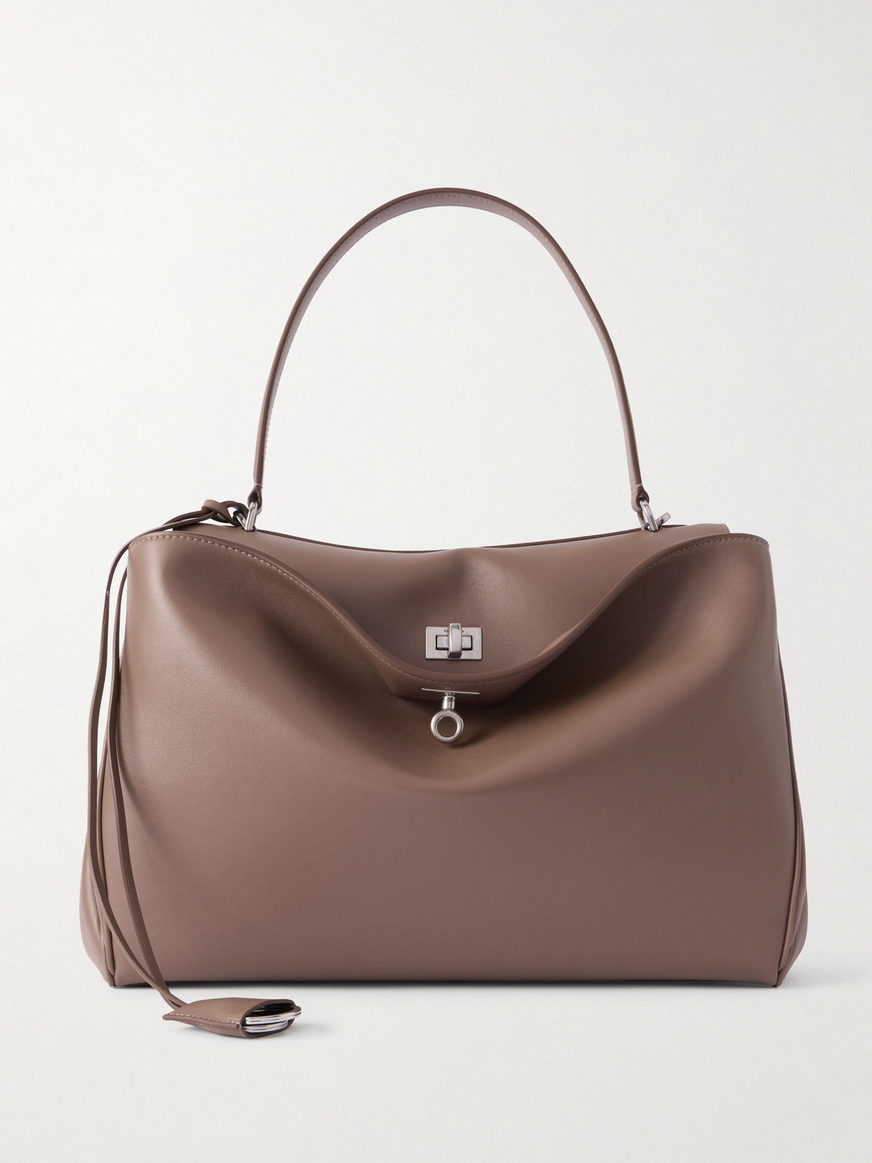 Balenciaga - Rodeo Medium Leather Shoulder Bag - Gray | NET-A-PORTER (US)