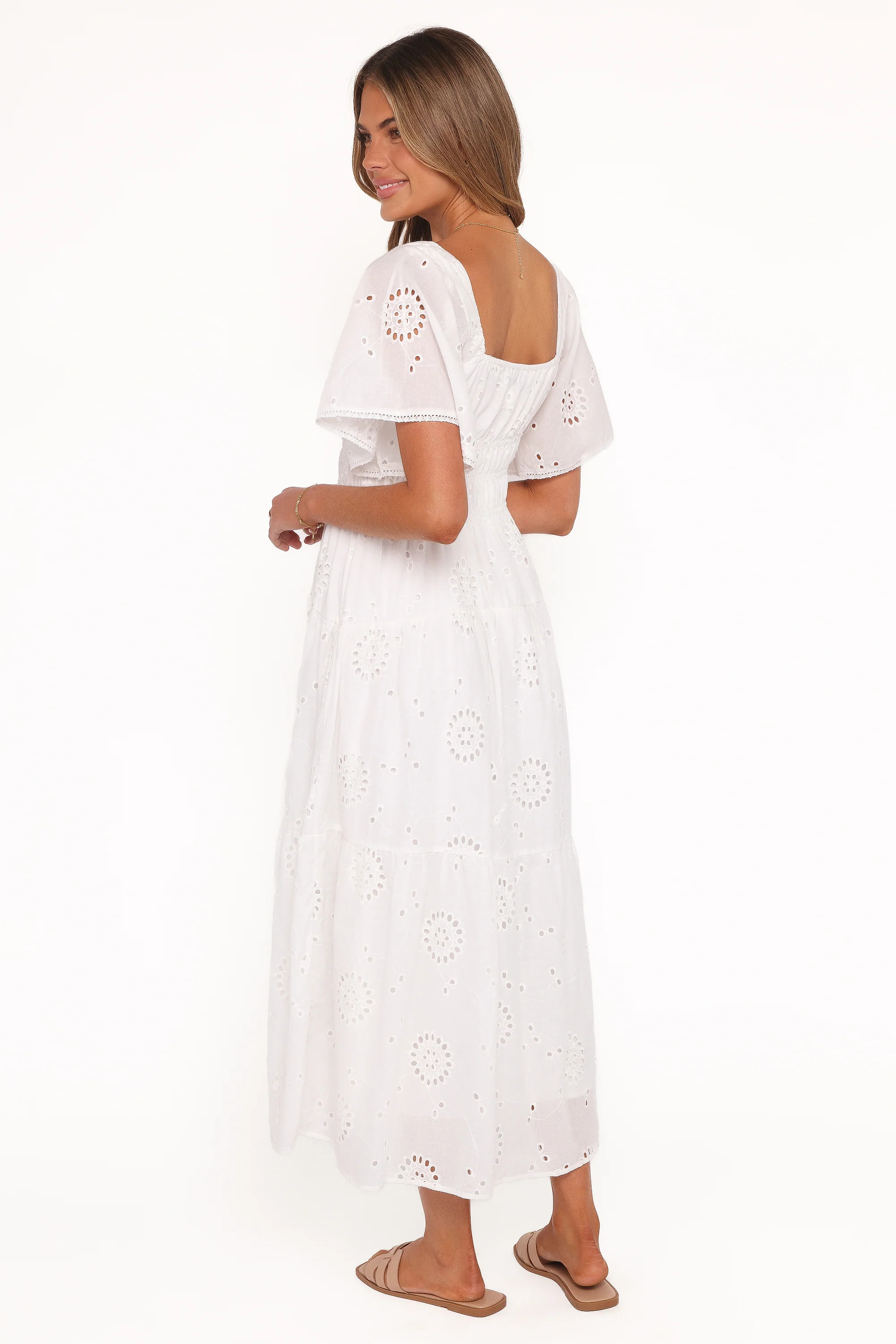 Tierney Midi Dress - White | Petal & Pup (US)