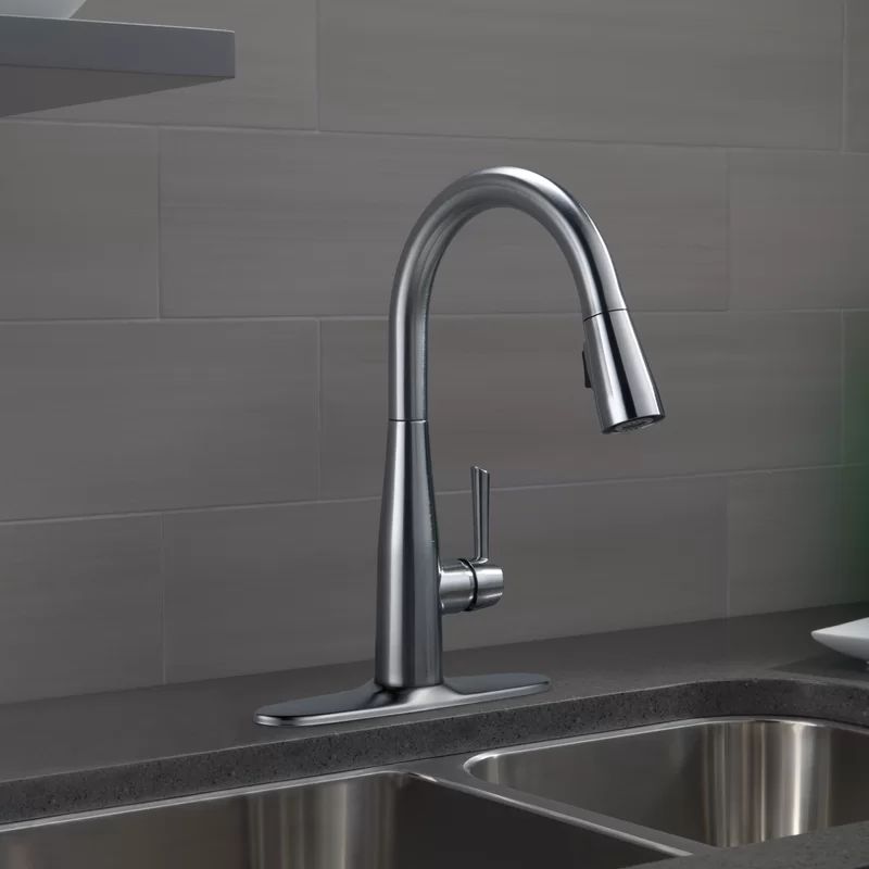 9113-AR-DST Essa Pull-Down Single Handle Kitchen Faucet with Magnatite Docking and Diamond Seal T... | Wayfair North America