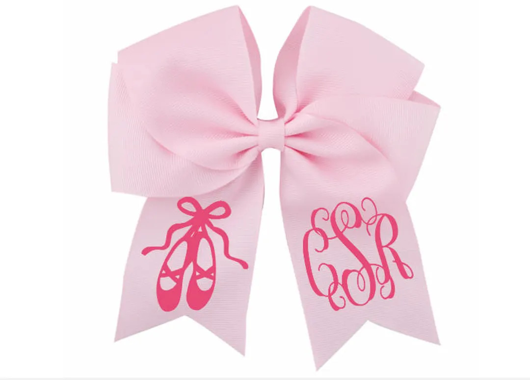 Ballet Dance Hair Bow-girls Ballet Hair Bow-monogram Dance Hair Bow-girls Ballerina Hair Bow-pers... | Etsy (US)