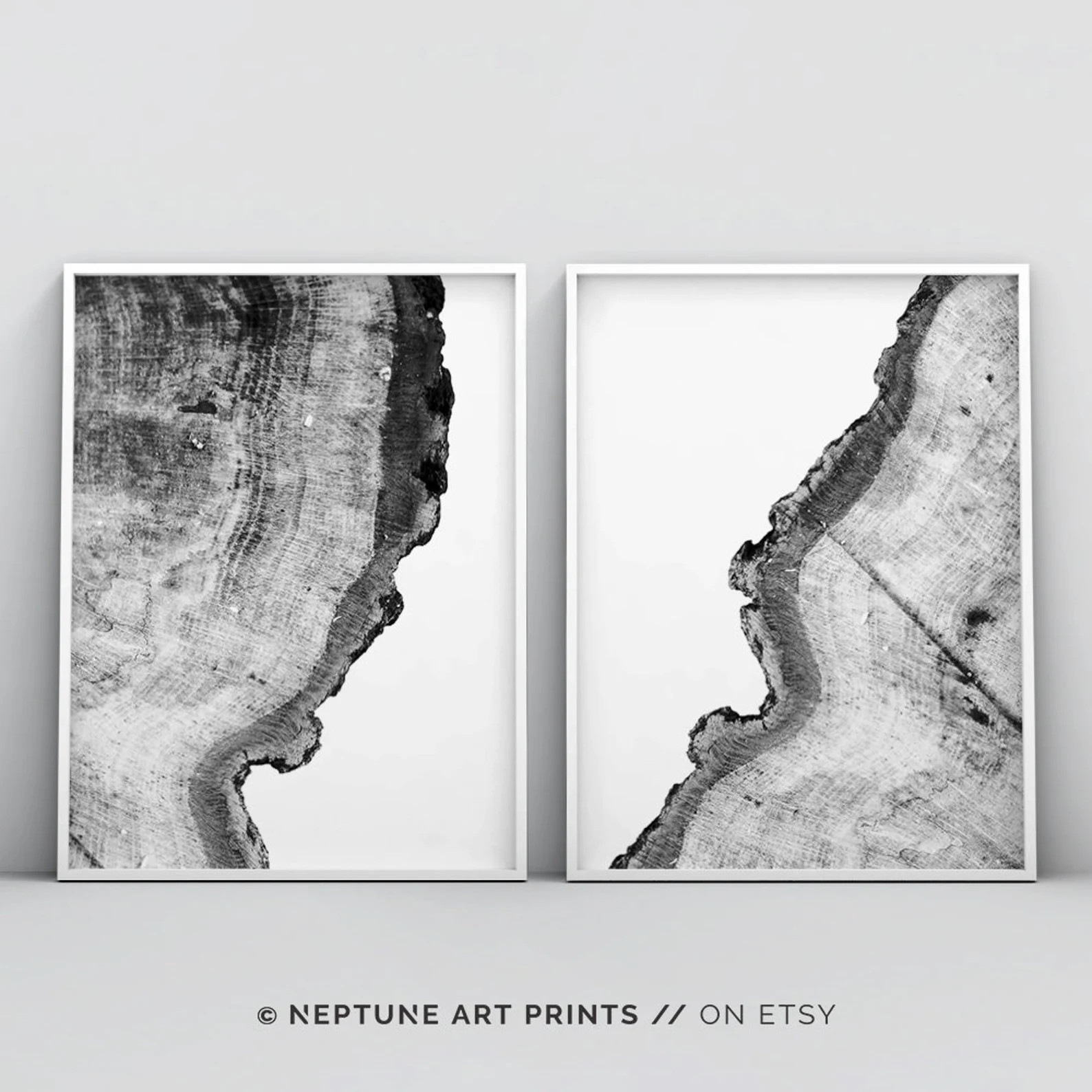 Tree Rings Print Set of 2 Prints Black and White Tree Print | Etsy | Etsy (US)