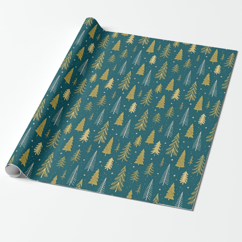 Green Gold Fancy Glitter Wrapping Paper | Zazzle