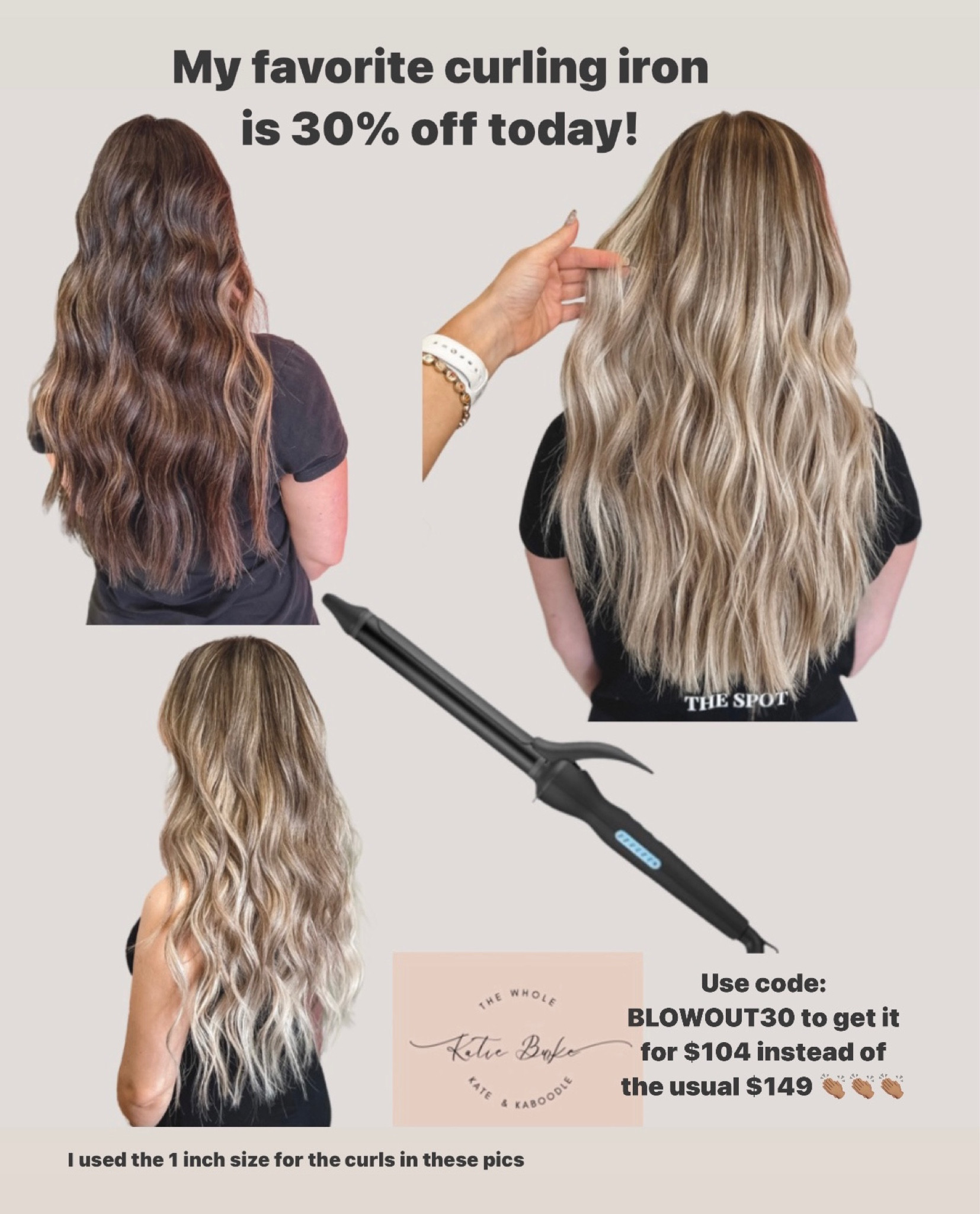 My favorite curling iron is on sale today only!! Use code BLOWOUT30 to get it for $104 instead of $149 👏🏽🖤

Fall decor
Fall outfits
Wedding guest
Maternity
Halloween
Boots
Halloween decor
Purse
Nursery
Family photos

#LTKunder100 #LTKsalealert #LTKbeauty