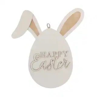 15" Unfinished Wood Happy Easter Plaque by Make Market® | Michaels Stores
