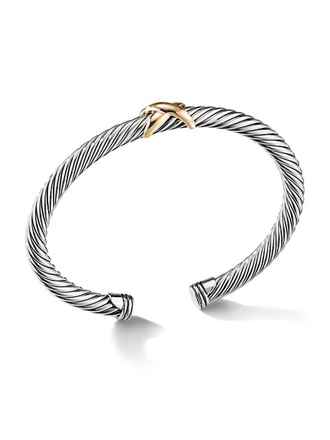 X Crossover Bracelet With 14K Yellow Gold | Saks Fifth Avenue
