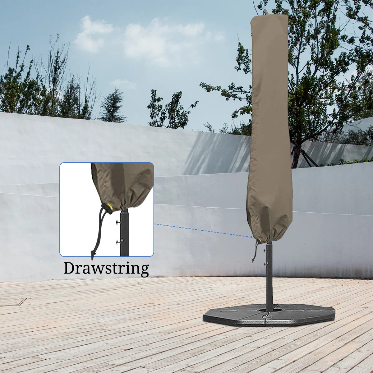 Alyah Outdoor Umbrella Cover, for 7ft to 9ft Umbrella, Waterproof 1000D PVC-Coated UV & Tear-Resi... | Wayfair North America