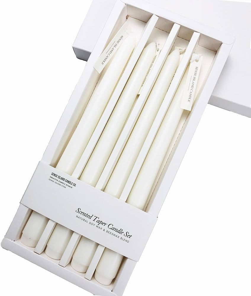 Taper Candles 10'' Scented Candle Sticks Set of 4 | Soy Wax Home Decor Kitchen Decor Wedding Deco... | Amazon (US)