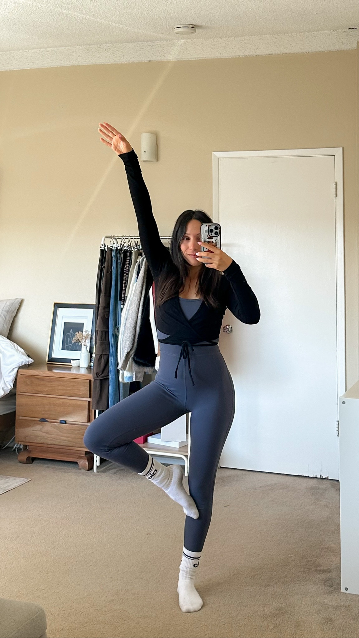 Still in my Pilates princess ballet core era 🫶🏼 i’m wearing an XXS in the jumpsuit & wrap top! 

Pilates outfit | jumpsuit | onesie | wrap top | Pilates socks 

#LTKunder100 #LTKfit #LTKFind