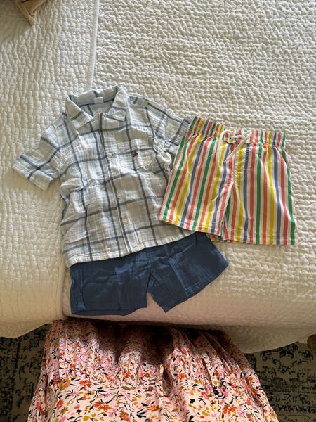 A couple cute and affordable spring and summer finds for my toddler — 50% off right now!!

Blue linen shirt and shorts set comes in green color option too. 

Rainbow stripe bathing suit 

I got our typical sizes and they appear to run true to size

Sizes 6M to 5T available 

Little boy clothes 

#LTKSeasonal #LTKsalealert #LTKkids