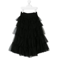 Monnalisa tiered tulle skirt - Black | Farfetch EU