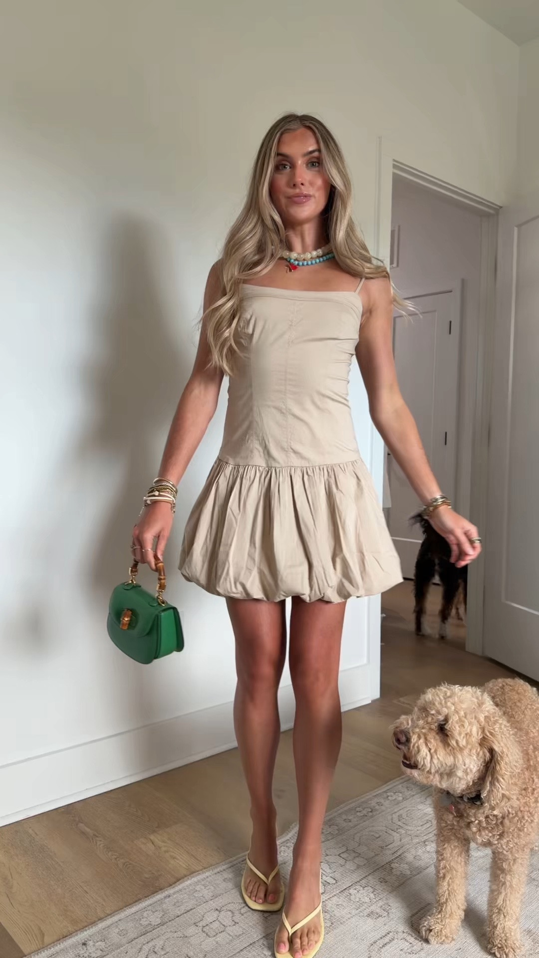 Friday night outfit! My dress is size xs @Express  I love the peplum ruffle bottom mini dress. My shoes are Walmart! My necklaces are @cocosbeadsandco  the white bubble beaded necklace and the blue with the red heart. The other necklaces are @electricpicks  the cross and the jewel necklace.

#LTKootd #LTKdayinmylife #LTKSeasonal