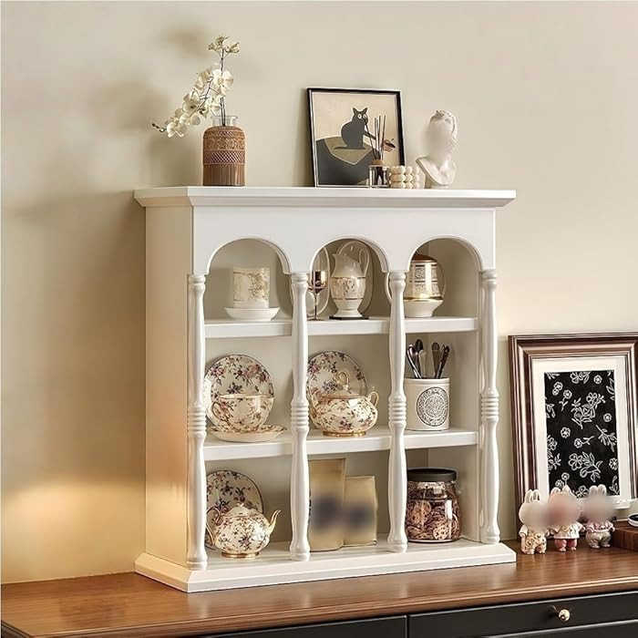 Rustic Coffee Mug Display Rack, Floating Solid Wood Mug Rack, Farmhouse Countertop Cup Holder, Sp... | Amazon (US)