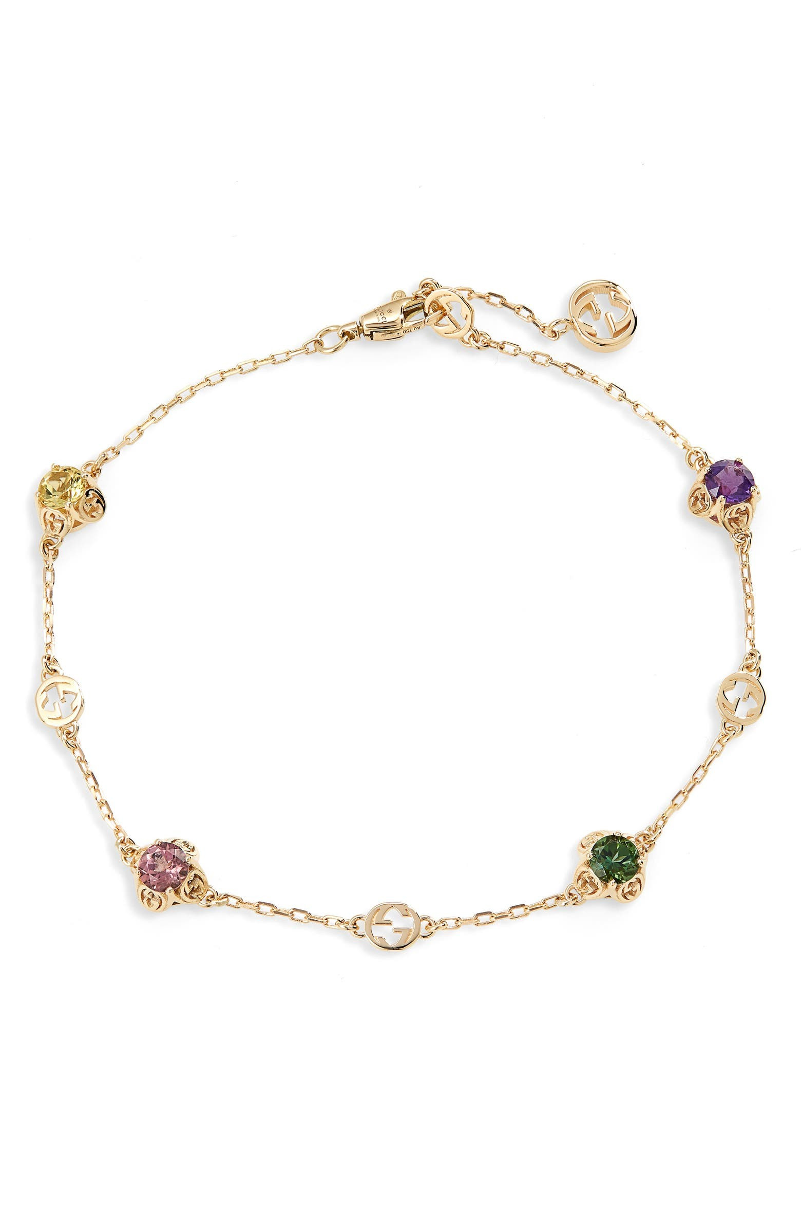 Interlocking-G Multistone Station Bracelet | Nordstrom