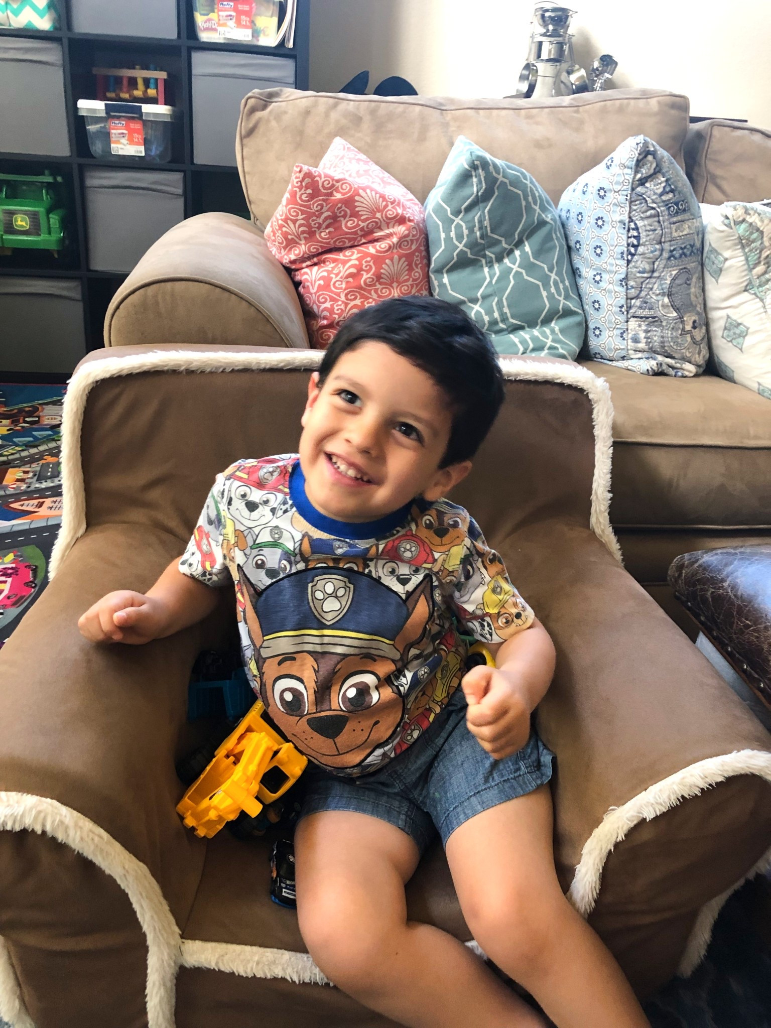 Pottery Barn Kids chair. 
My kids loved these for watching tv on, playing, or reading a book in. 


#LTKBaby #LTKKids #LTKmomlife