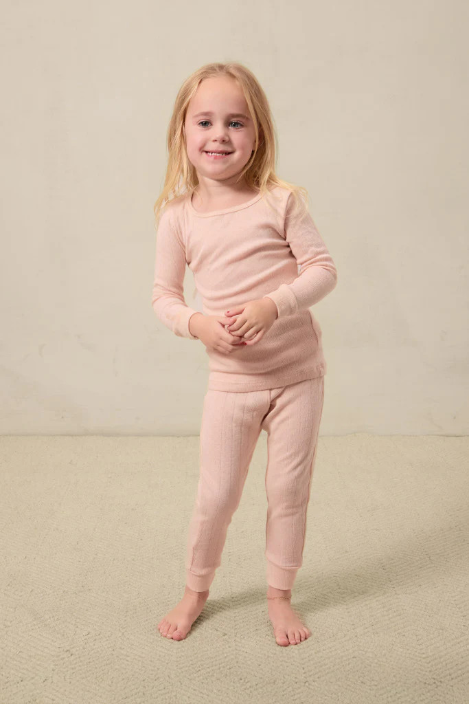 Blush Pointelle Toddler Sleep Set | Solly Baby