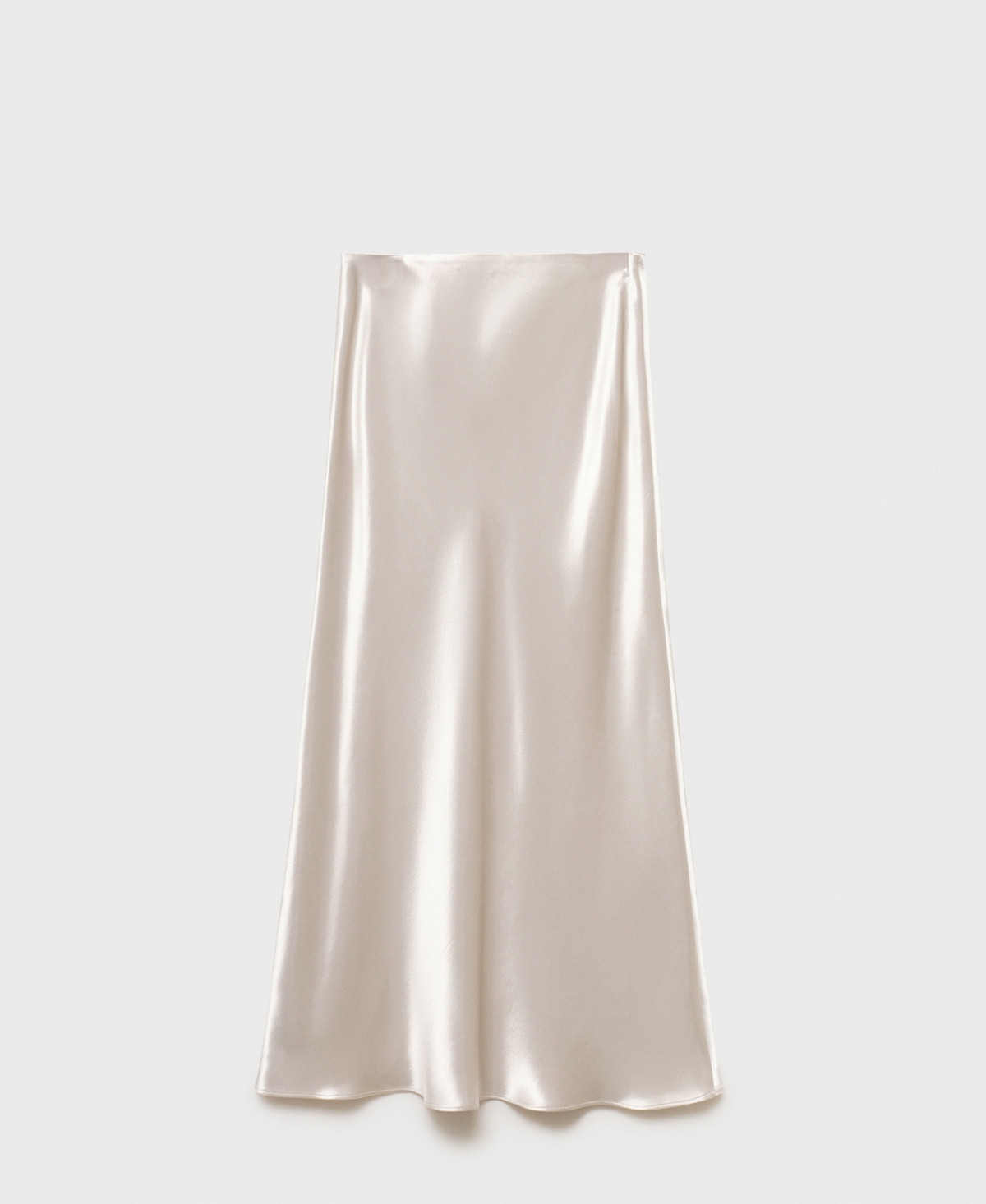Mango Women's Midi Satin Skirt - Silver | Macy's