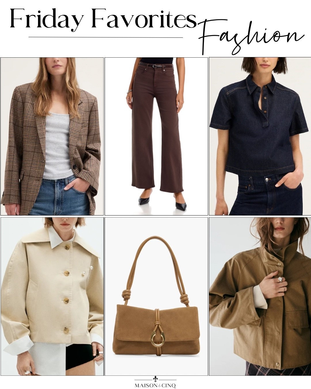 So many great finds for Friday Favorites today like lightweight jackets for now and later, suede bags, brown jeans on sale, the perfect plaid blazer and more!

Fall outfit, fall fashion, fall jacket, funnel neck jacket, fall handbag, wide leg jeans

#LTKSeasonal #LTKOver40 #LTKSaleAlert