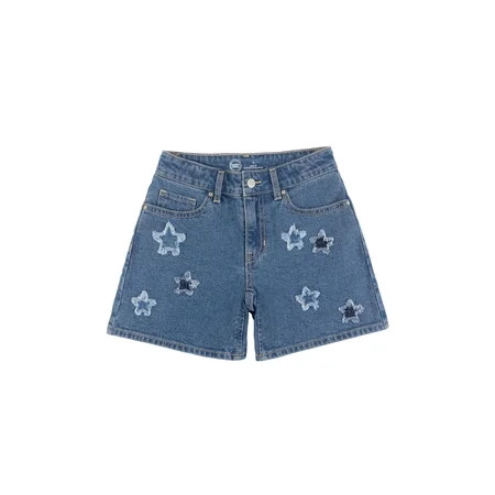 Wonder Nation Girls Baggy Denim Shorts, Size 5-18 | Walmart (US)