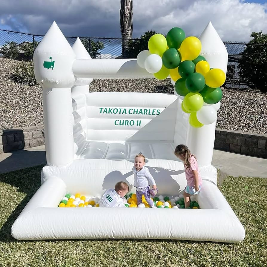 White Bounce House Commercial Grade ASTM Certified 100% PVC White Bouncy Castle for Memorable Bir... | Amazon (US)