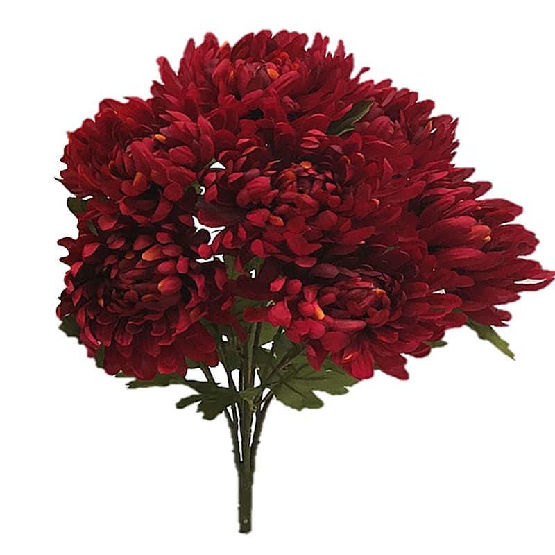 Burgundy Mum Floral Bush, 19x12 | At Home