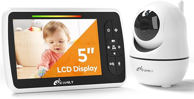 iFamily Baby Monitor with Camera and Audio - 5 inch Video Baby Monitor with Remote Pan/Tilt, VOX ... | Amazon (US)