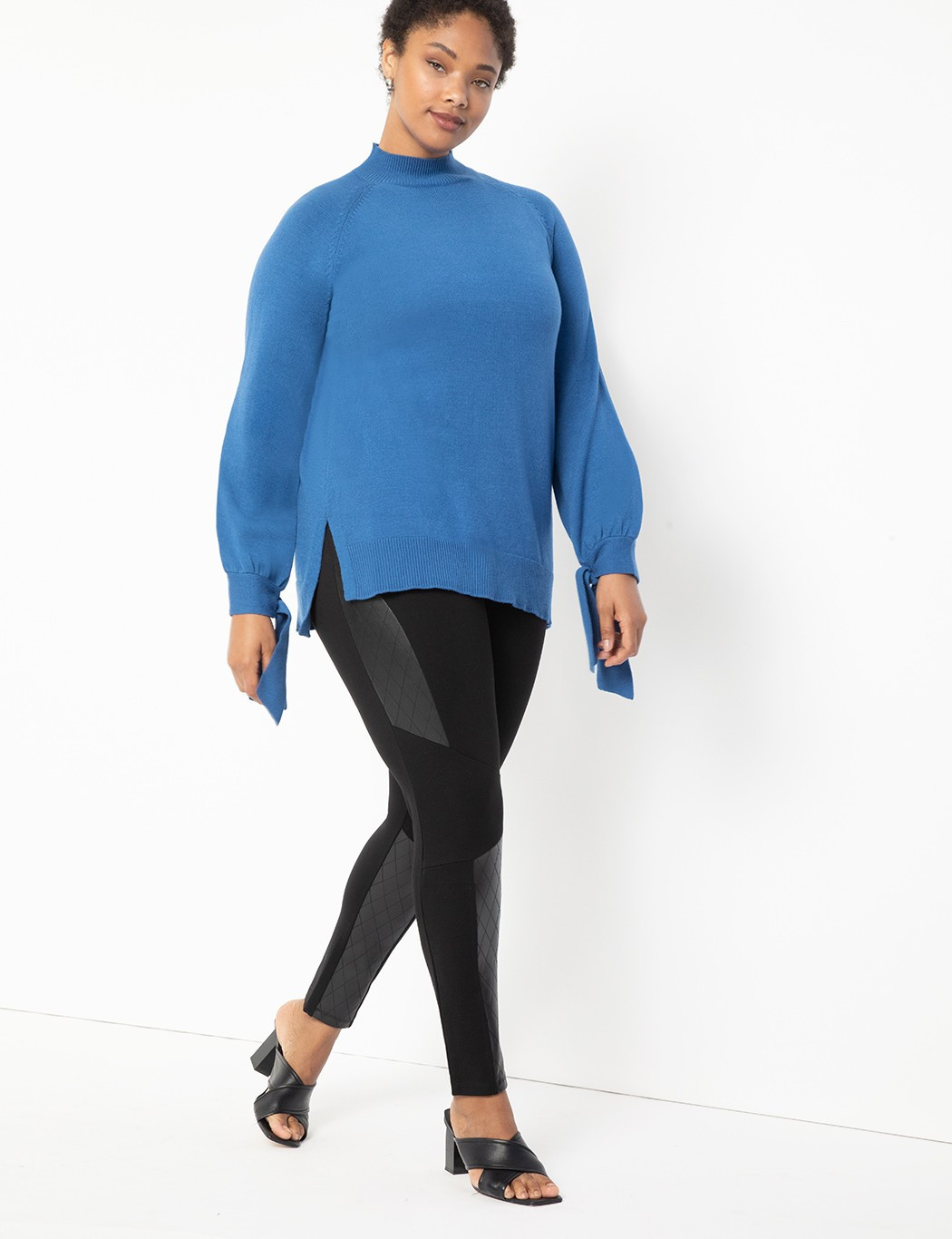 Miracle Flawless Legging with Quilted Moto Detail | Eloquii