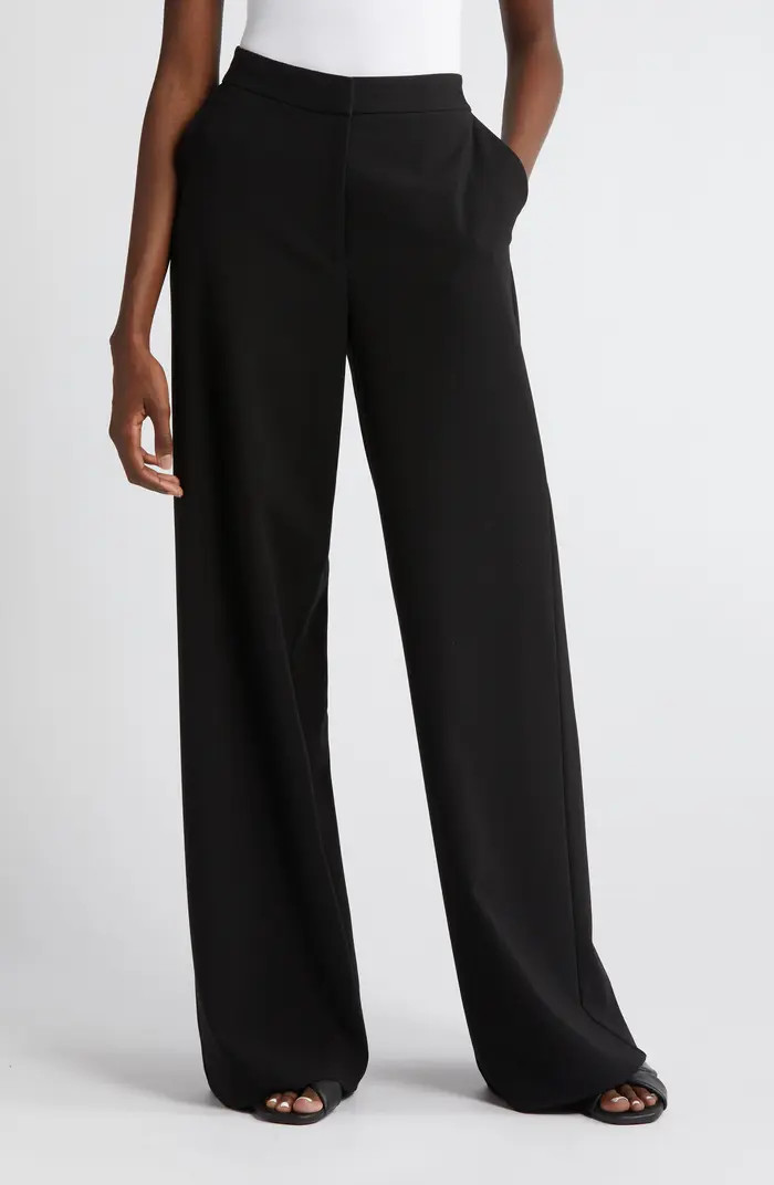 Nordstrom Flat Front Wide Leg Pants | Nordstrom | Nordstrom