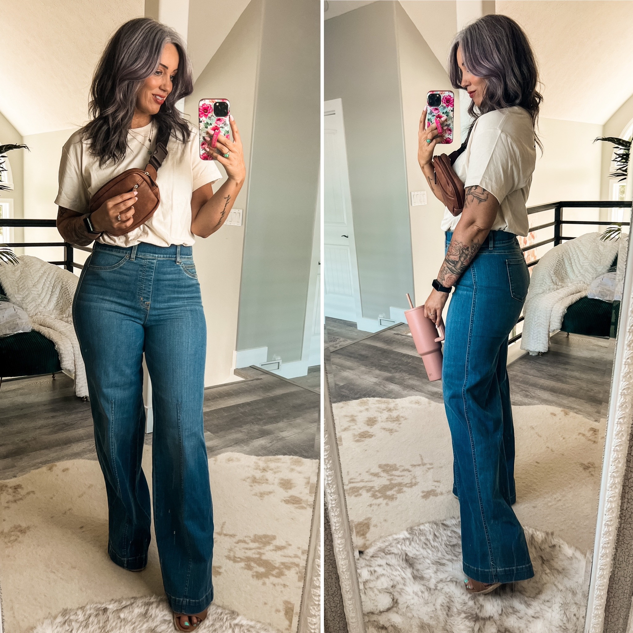 Seamed Front Wide Leg Jeans, … curated on LTK