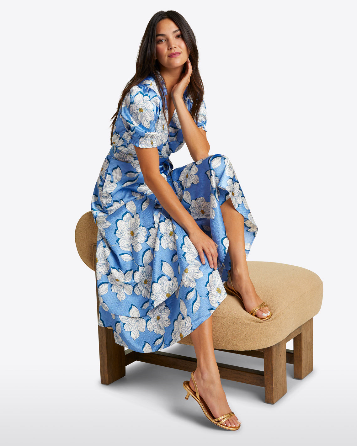 Naomi Wrap Dress in Magnolia Shadows | Draper James (US)
