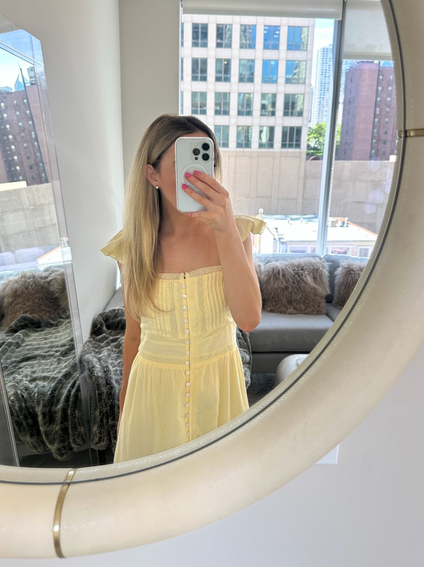Chicago: Daily Outfit 
* dress is on sale this weekend

summer outfit, summer dress, pale yellow dress, butter yellow, vacation dress, warm weather outfit

#LTKootd #LTKPetite #LTKSaleAlert
