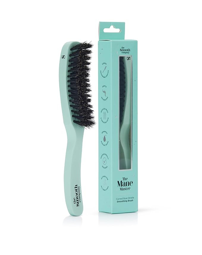 Mane Master™ Curved Boar Bristle Smoothing Hair Brush | Amazon (US)